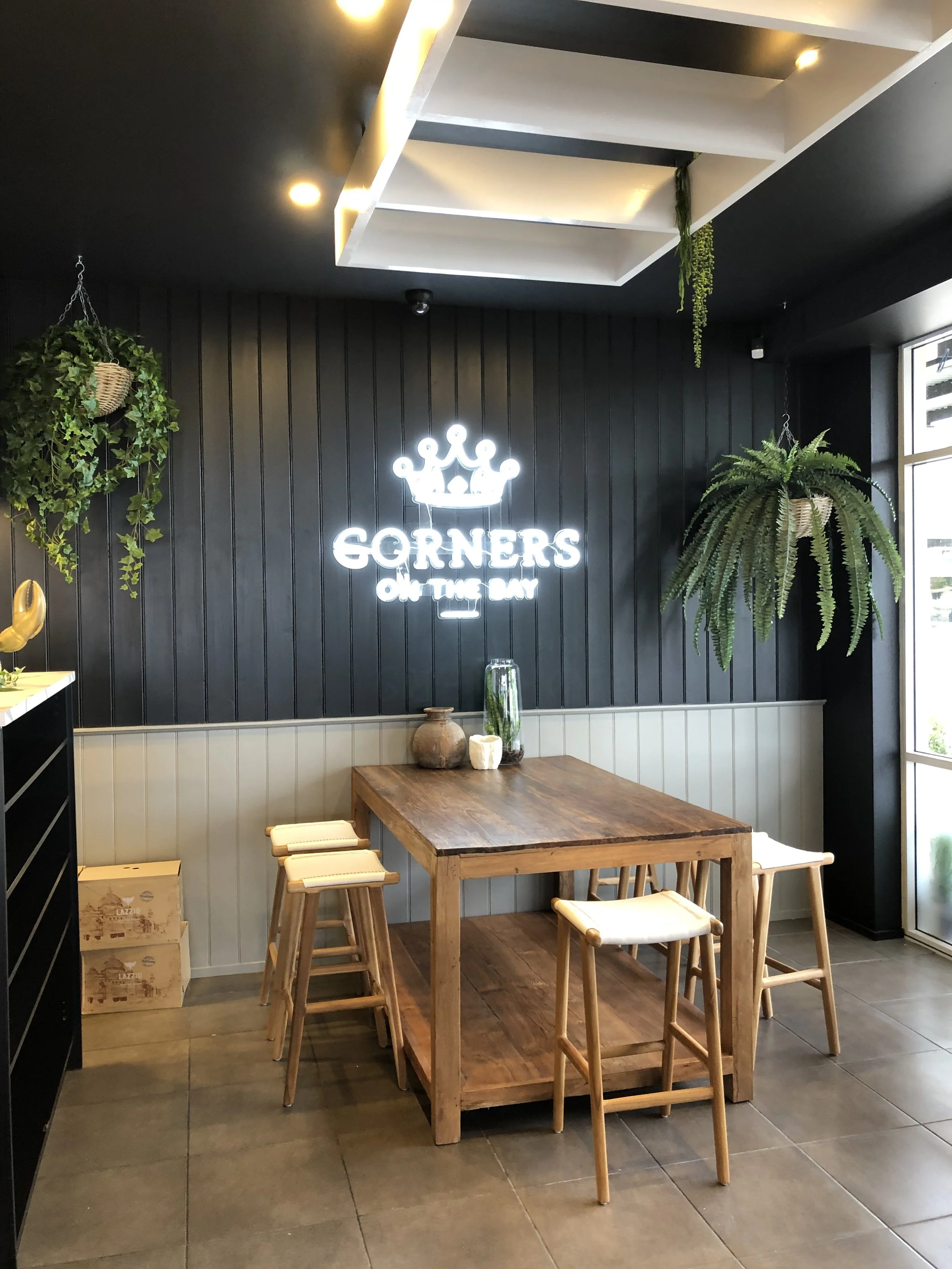 commercial shop fit out for cafe build by local commercial builder in busselton western australia.