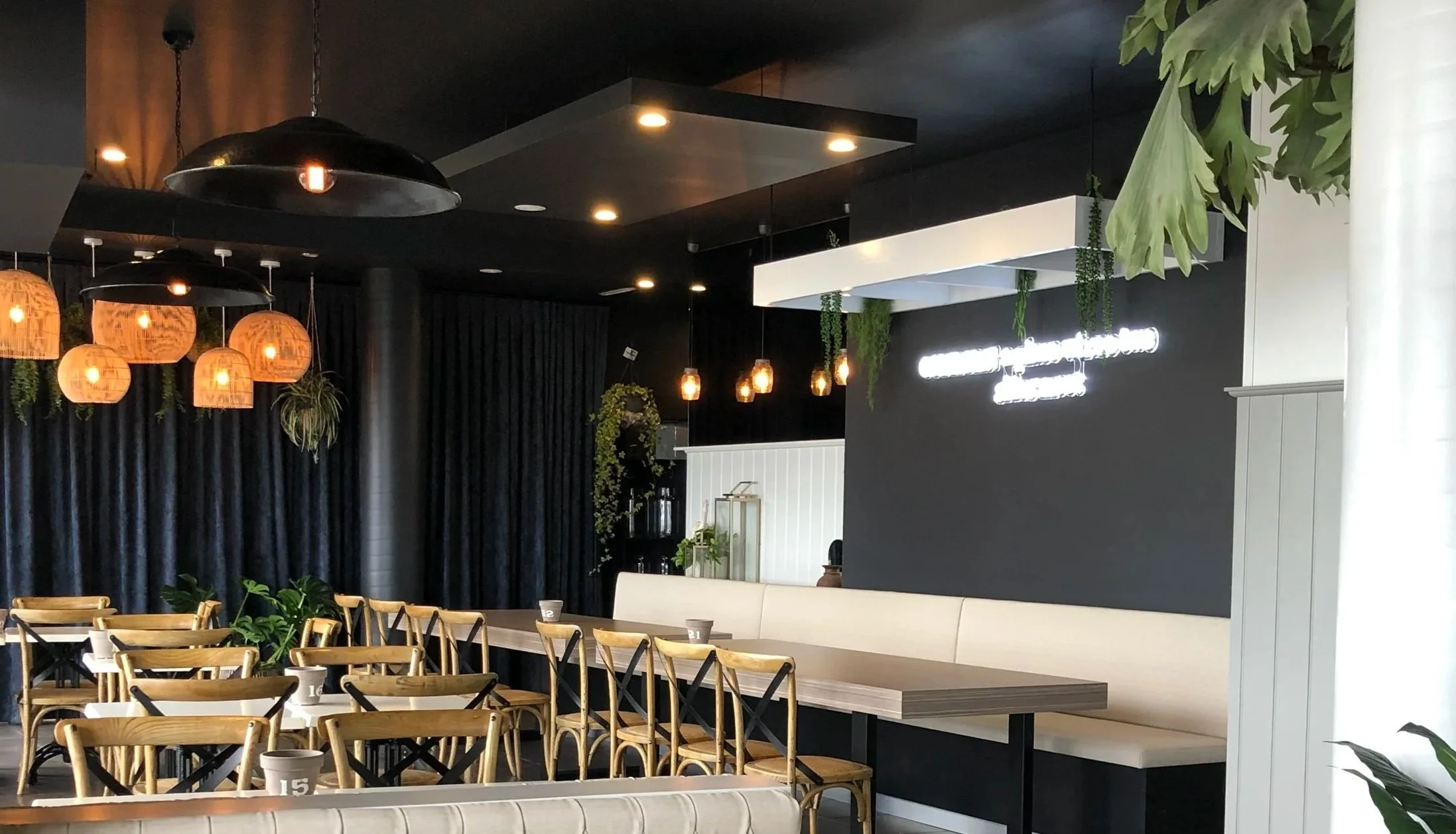 Modern restaurant interior and commercial fit out by local builder
