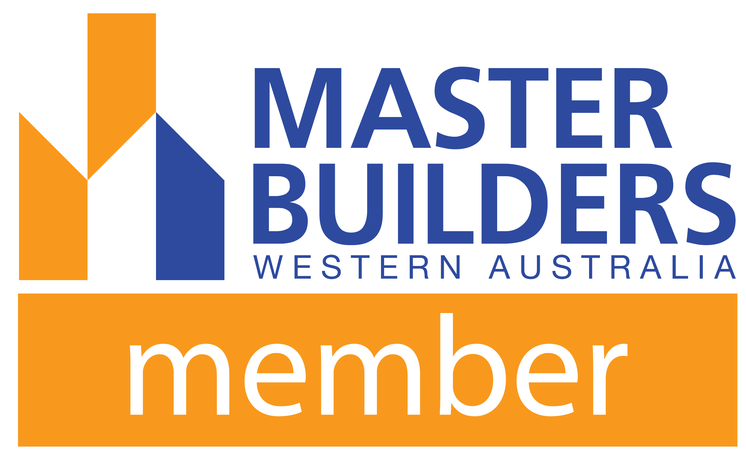 Master Builders Western Australia member badge with logo and text