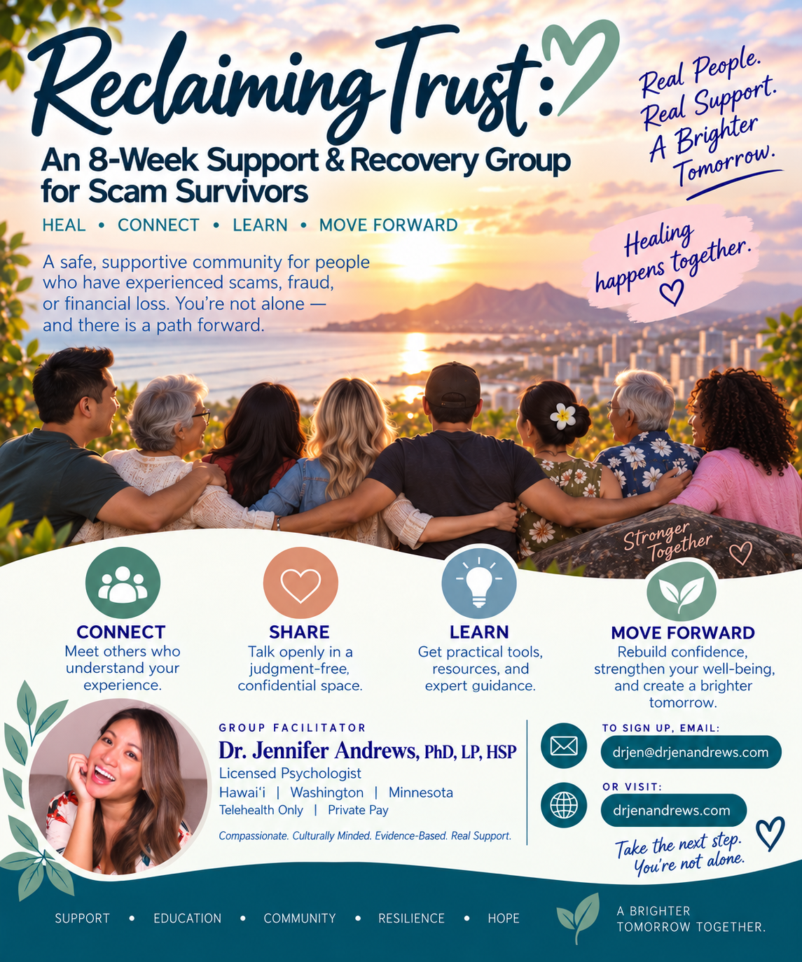 Reclaiming Trust: An 8-Week Support & Recovery Group for Scam Survivors