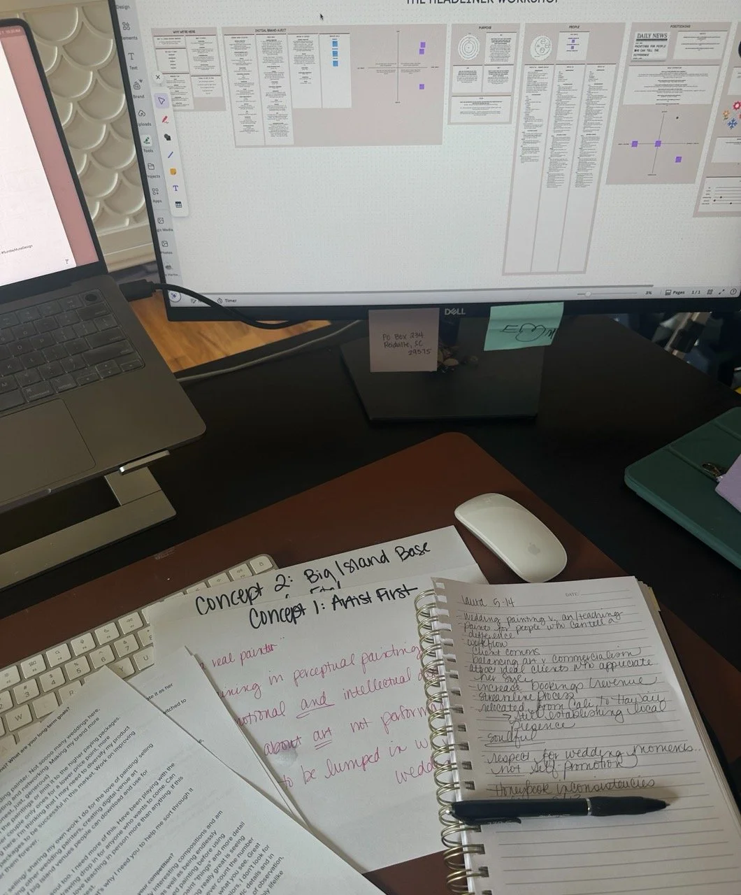 Website competitor research and strategy notes for a custom website project