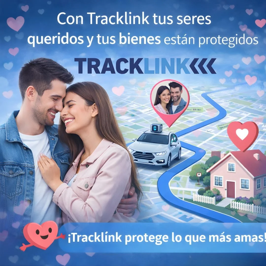 El amor se demuestra cuidando lo que m&aacute;s importa. 💙🤍
Este San Valent&iacute;n, protege a quienes amas con monitoreo en tiempo real, bloqueo de motor y asistencia 24/7.
Con Tracklink, tienes control, seguridad y tranquilidad en todo momento. 