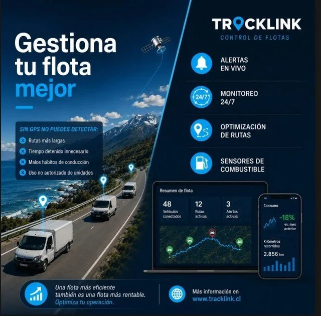 🚛 Una flota m&aacute;s eficiente es una flota m&aacute;s rentable. 📍Monitorea tus veh&iacute;culos en tiempo real, optimiza rutas y controla el consumo de combustible desde una sola plataforma.

📲 Ll&aacute;manos al 56934292934 y descubre c&oacute