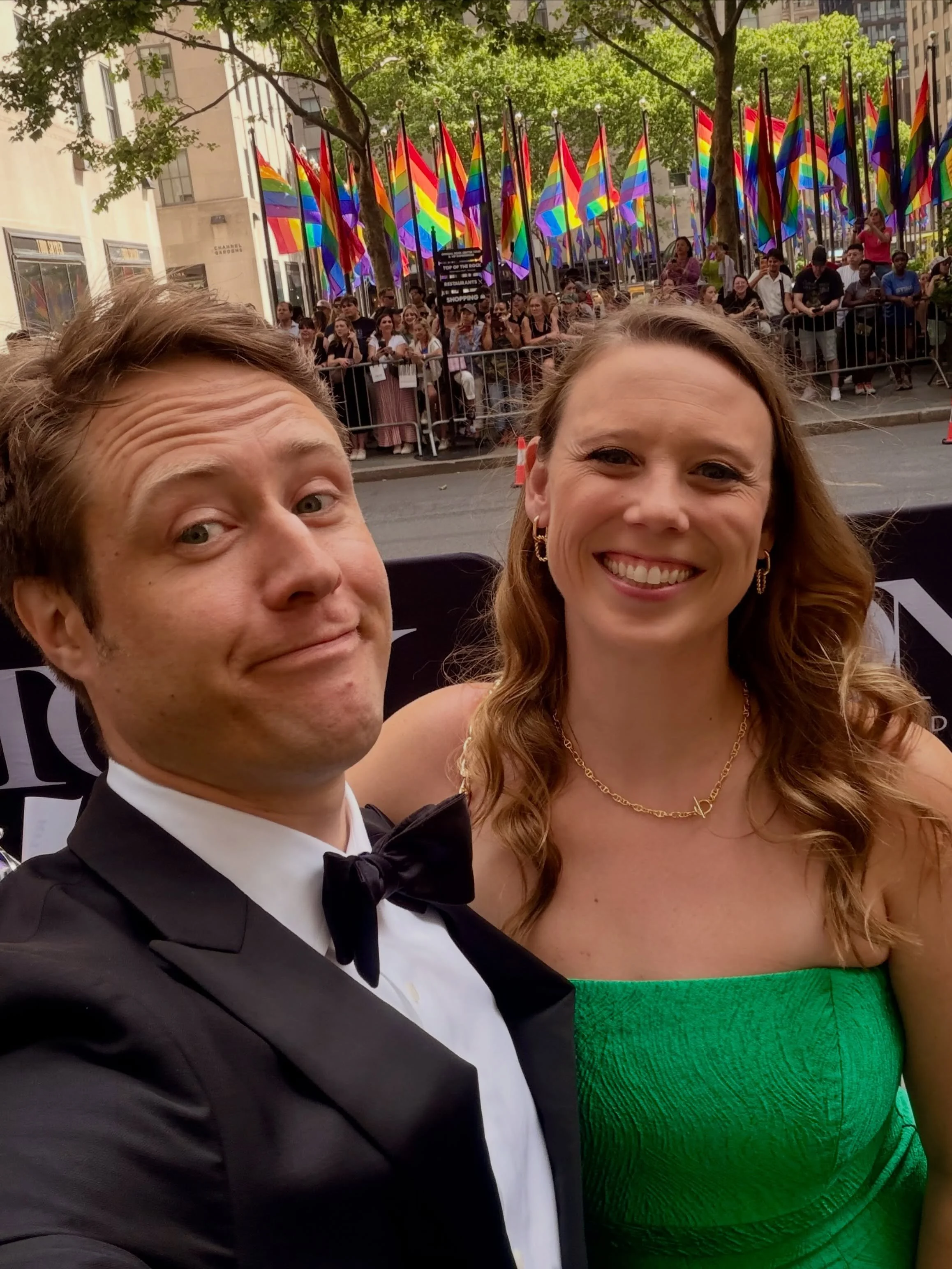 At the 79th Tony Awards with all of our adoring fans.

Julie invited me to join her for Broadway&rsquo;s biggest night celebrating live theatre. In the age of AI, nothing can replicate the feeling of being in a crowd for a live show where anything ca