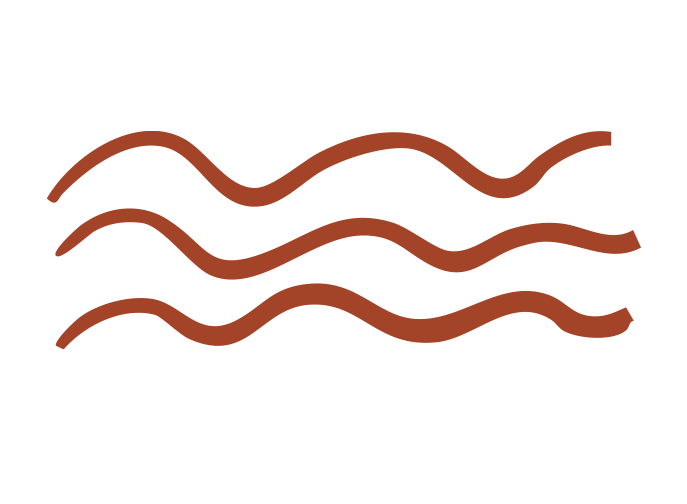 Illustration of four wavy brown lines stacked vertically on a black background.