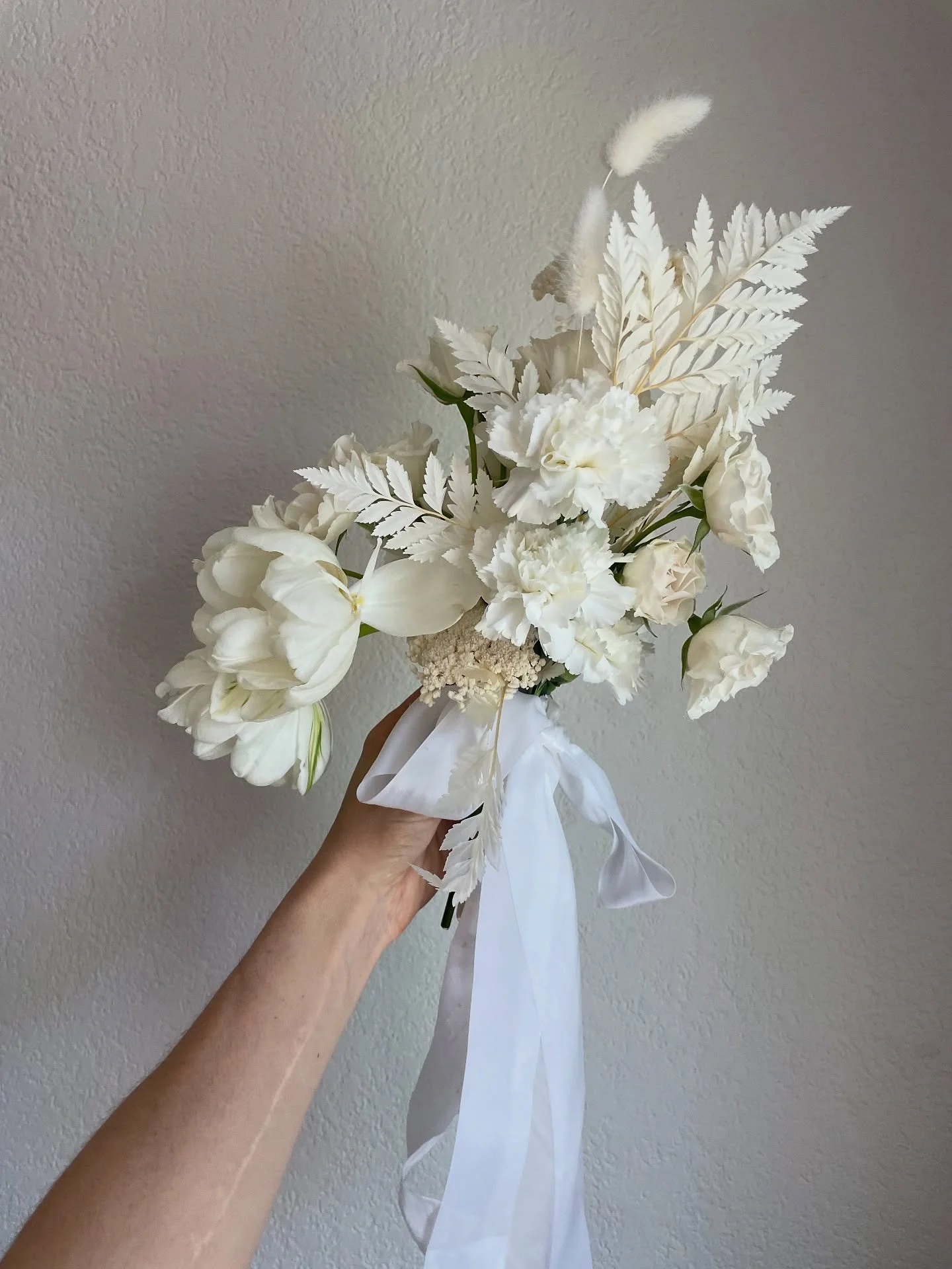 Bridesmaid&rsquo;s bouquets for my own wedding a couple years ago. We really only had two couples who were friends of ours to be our witnesses, our officiant, &amp; our photographer at our intimate riverside elopement, but I went ahead and made bouqu