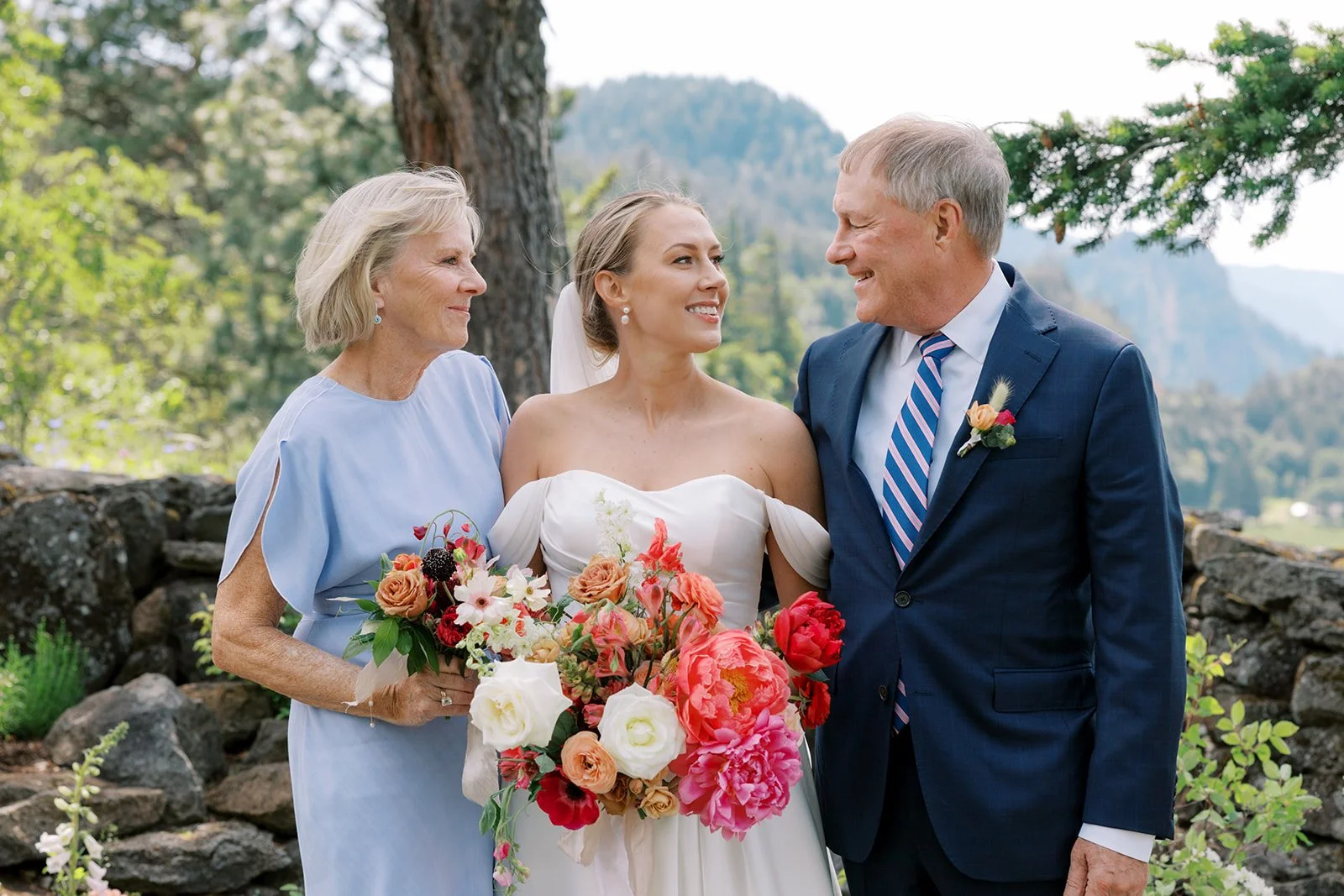 colorful peony bouquet
