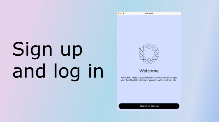 Sign up and log in