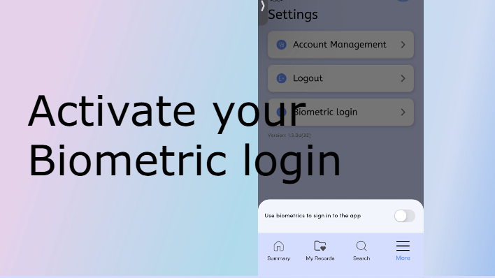 Activate Biometric login
