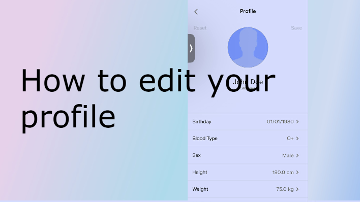 How to edit your profile and health summary
