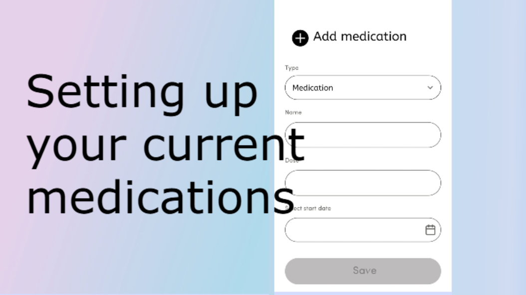 Setting up your current medications