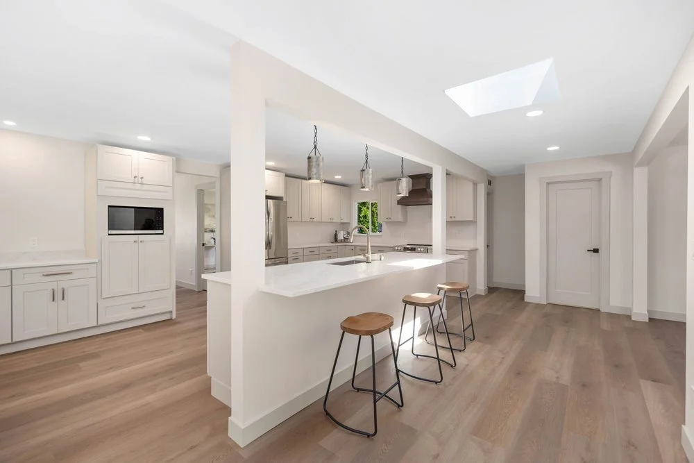 Scenic Hill Flip: Kitchen under the skylight