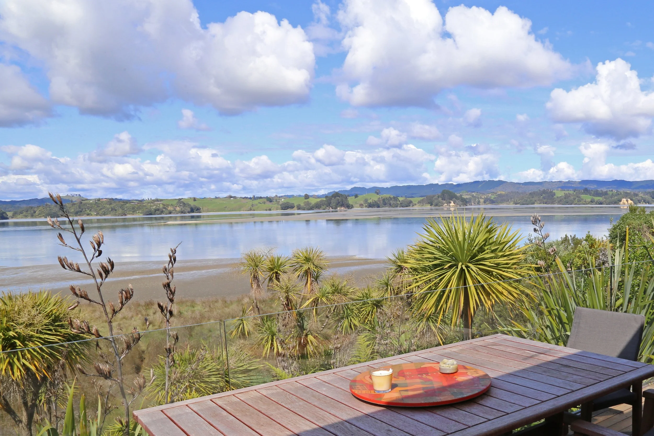 views from deck off kitchen