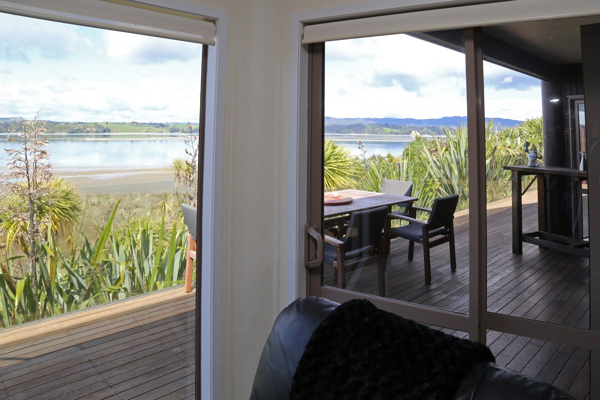 views from lounge looking out towards dining area