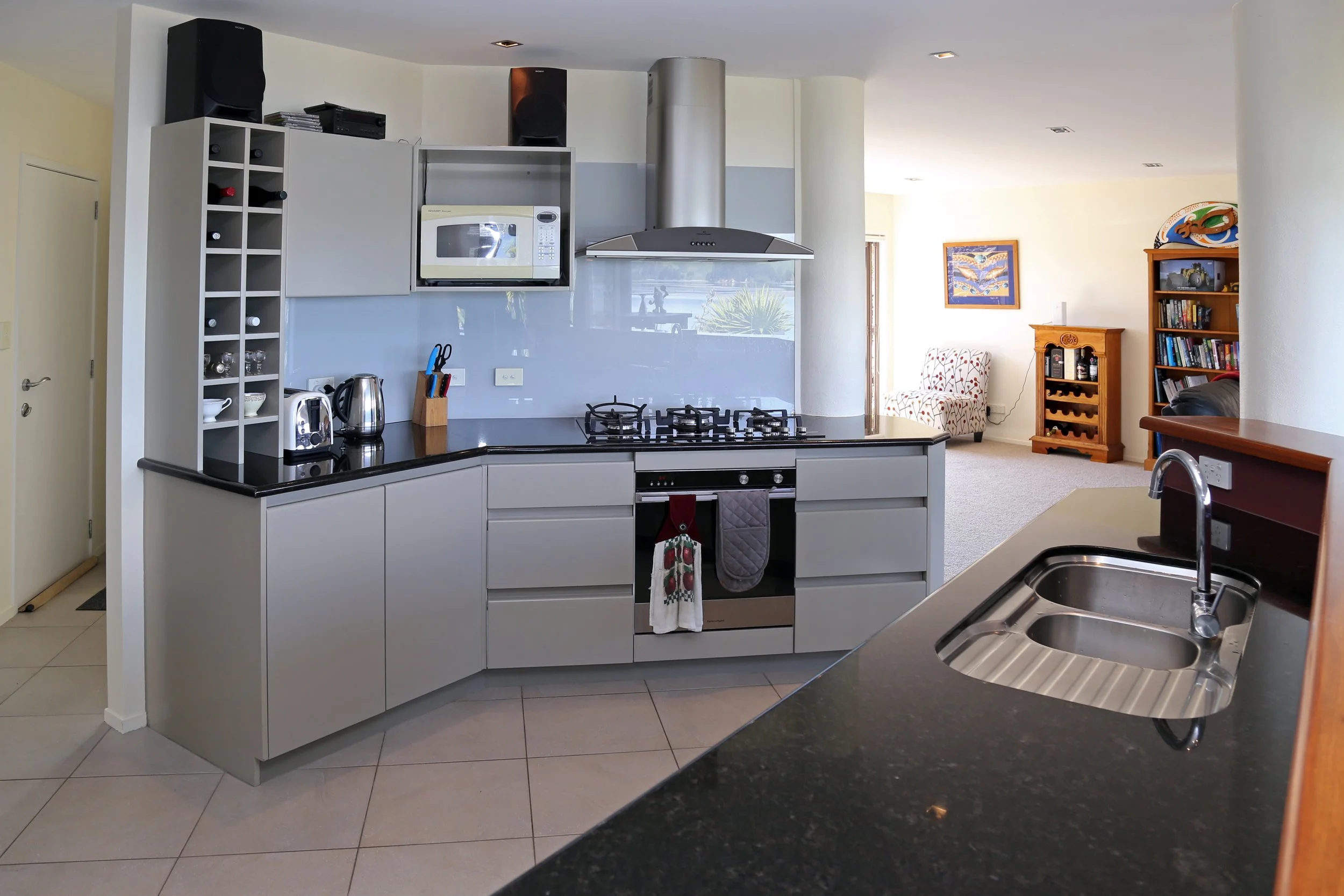 kitchen with gas stove top