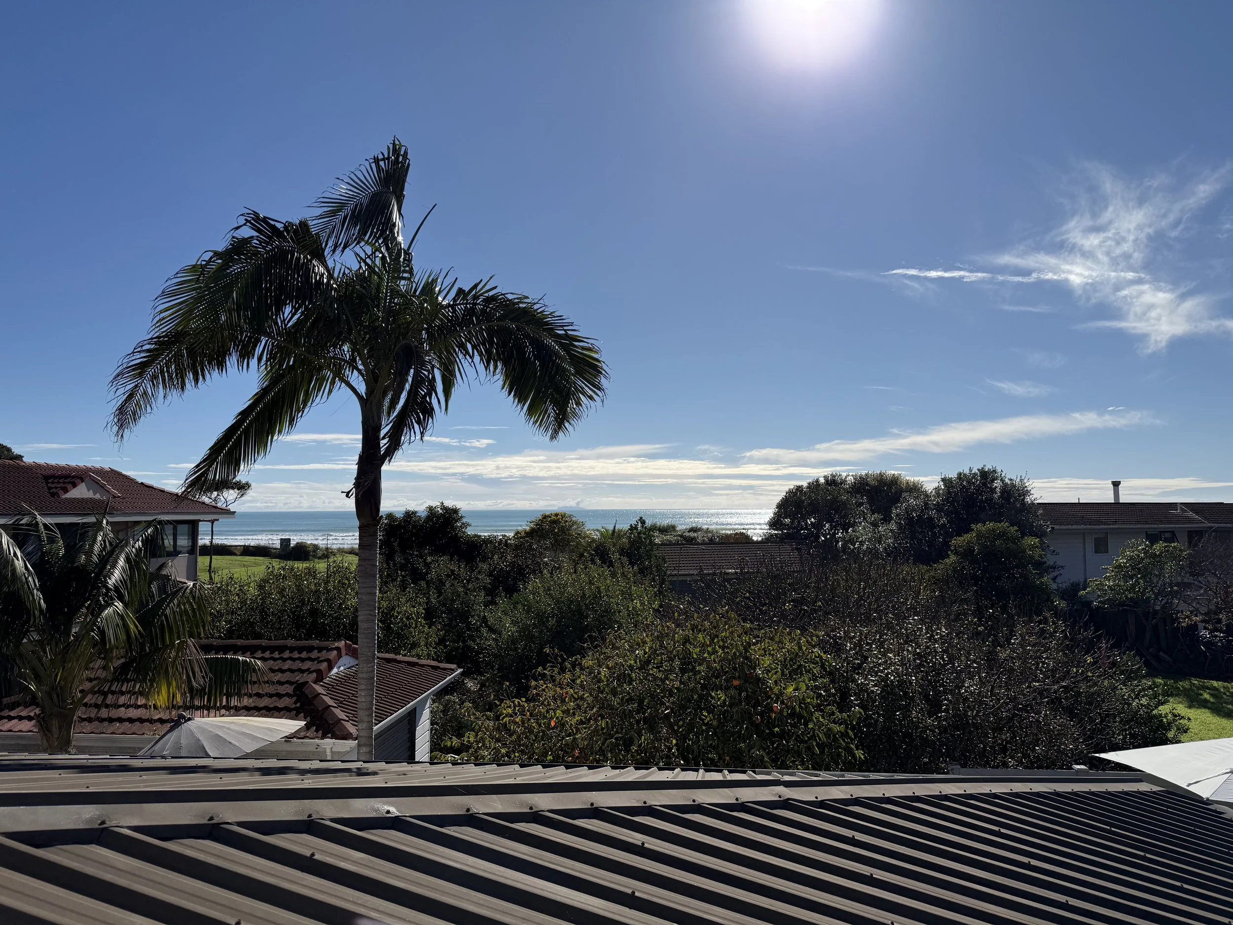 sea views from upstairs