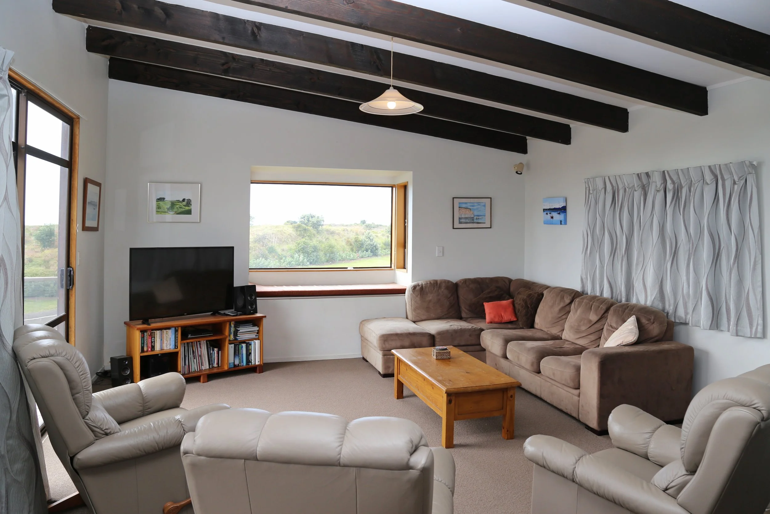 spacious open plan lounge-living area