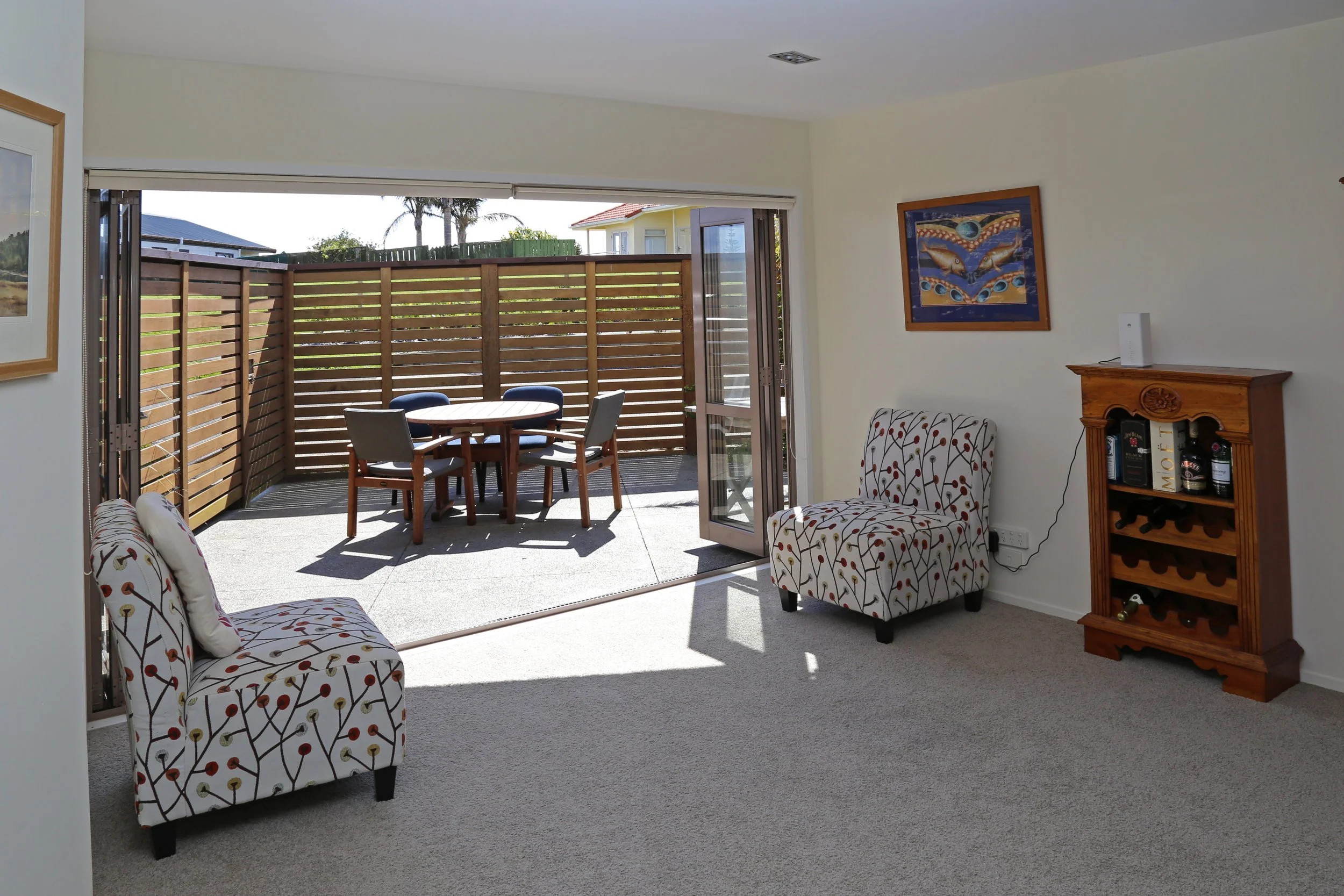 2nd deck out the back of the lounge area