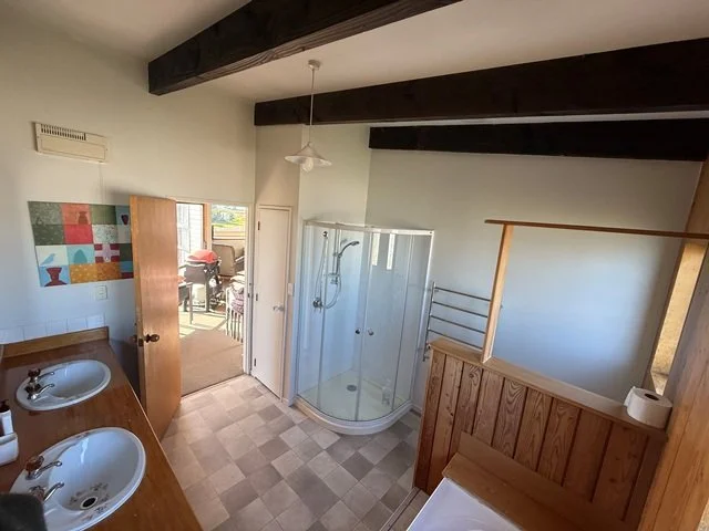 upstairs bathroom - his & her sinks