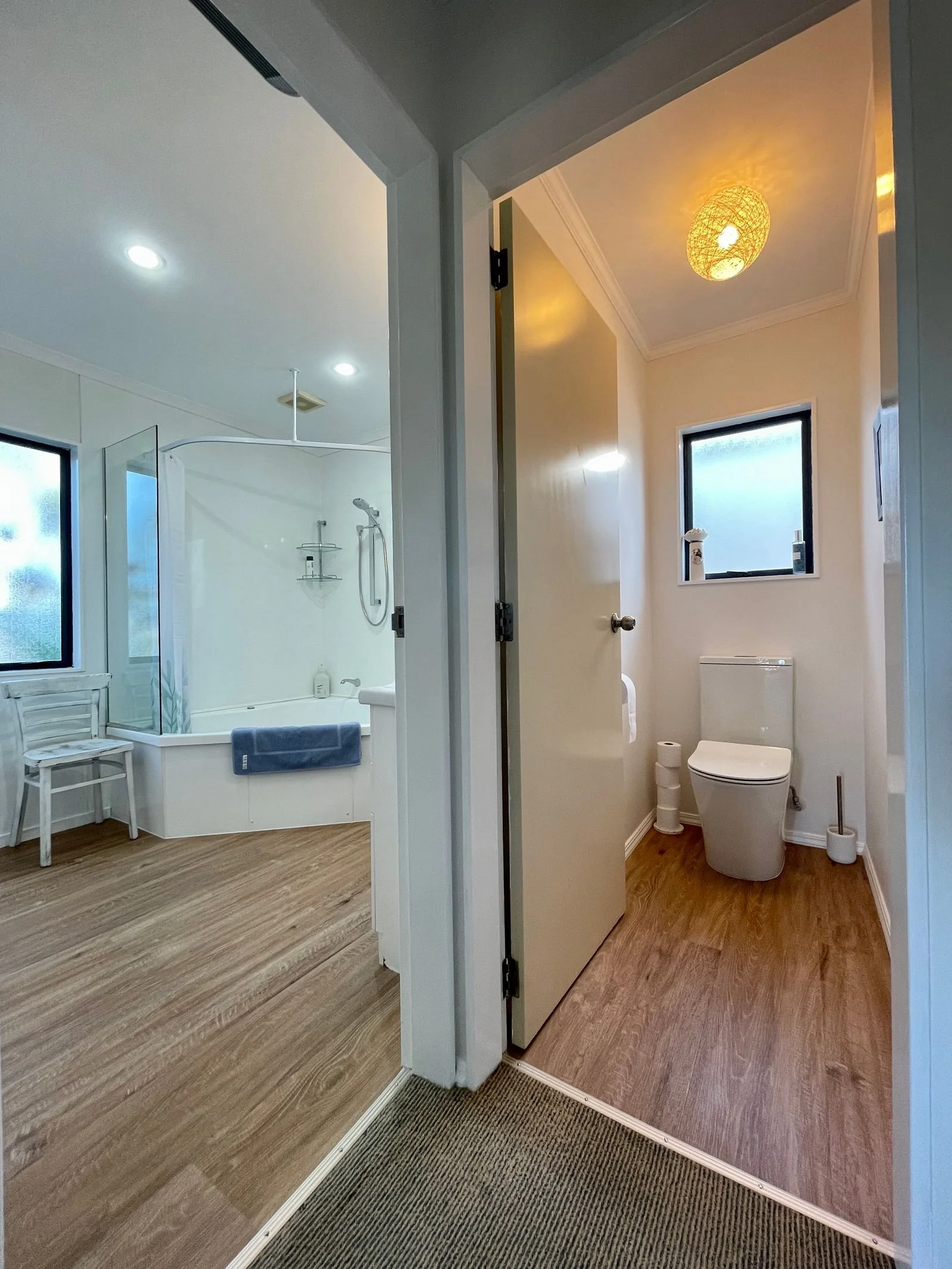 seperate toilet next to bathroom