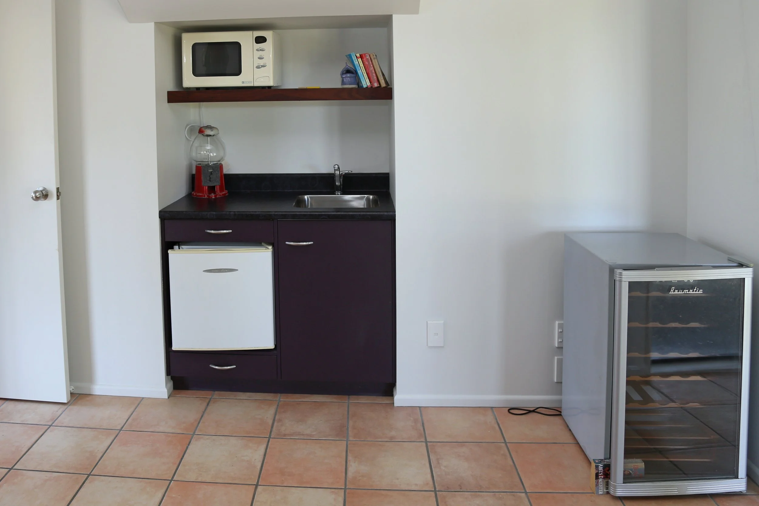 Downstairs basic kitchenette area