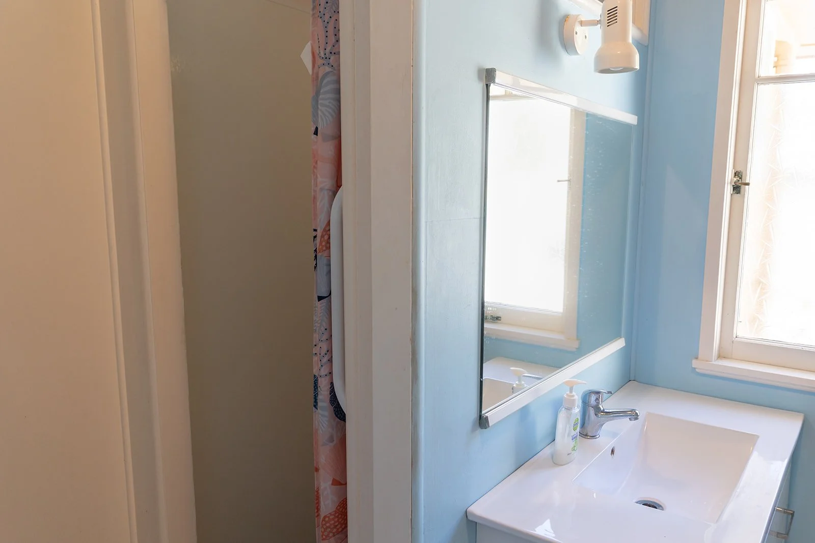 shower on left & basin