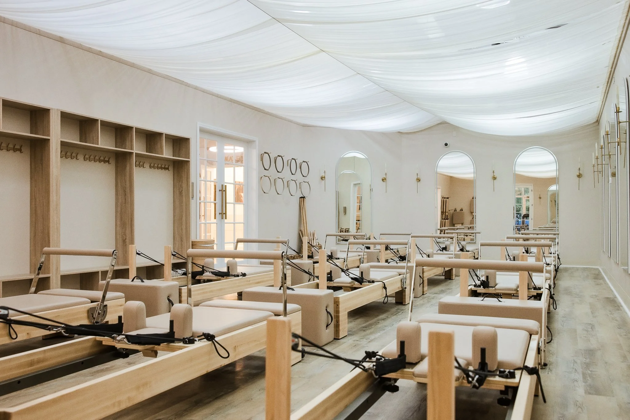Westerville Reformer Pilates studio with reformer machines, mirrors, and natural light