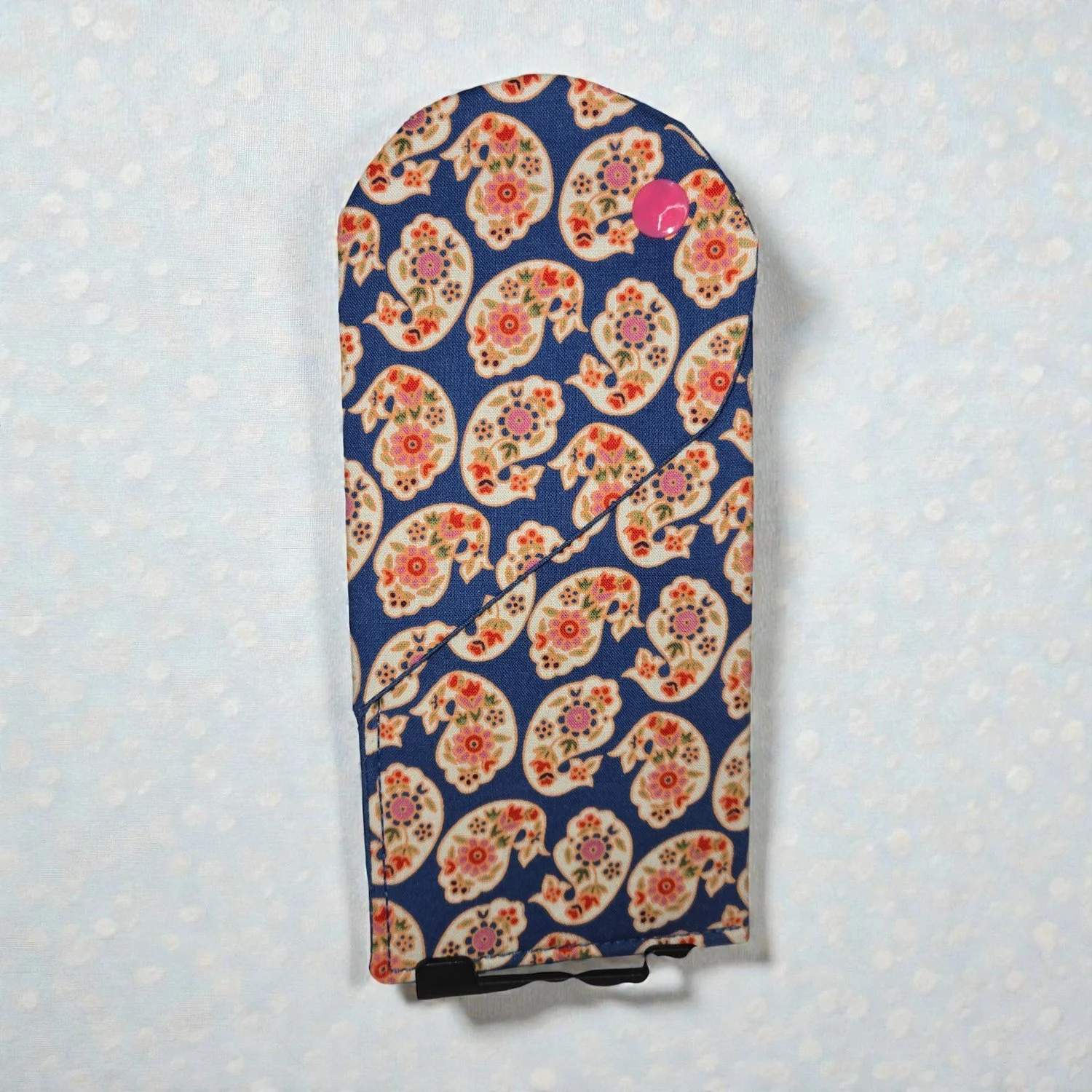 Heart Eyeglass Case - Pink Paisley