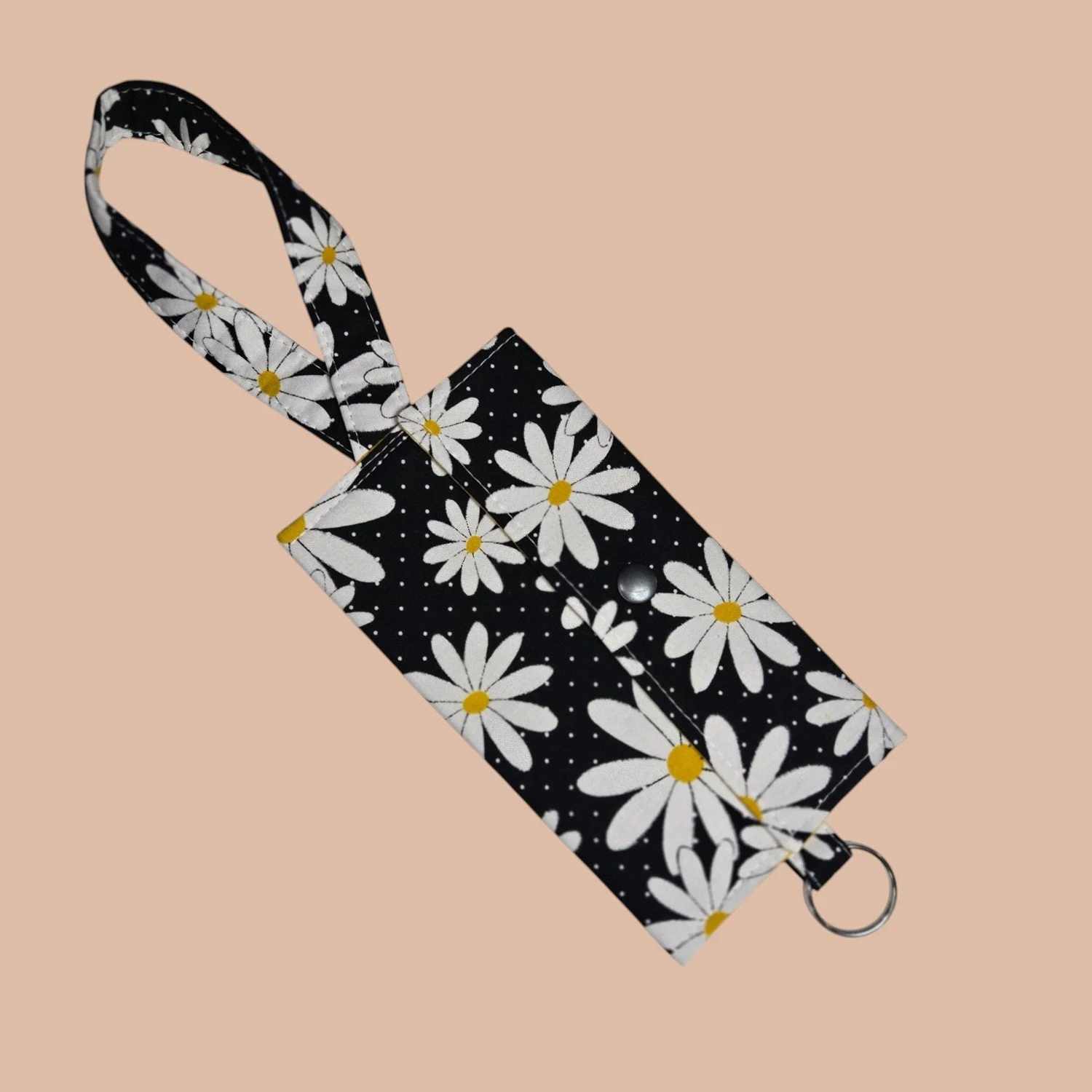 Cell Phone Wristlet - Daisy- Black/White