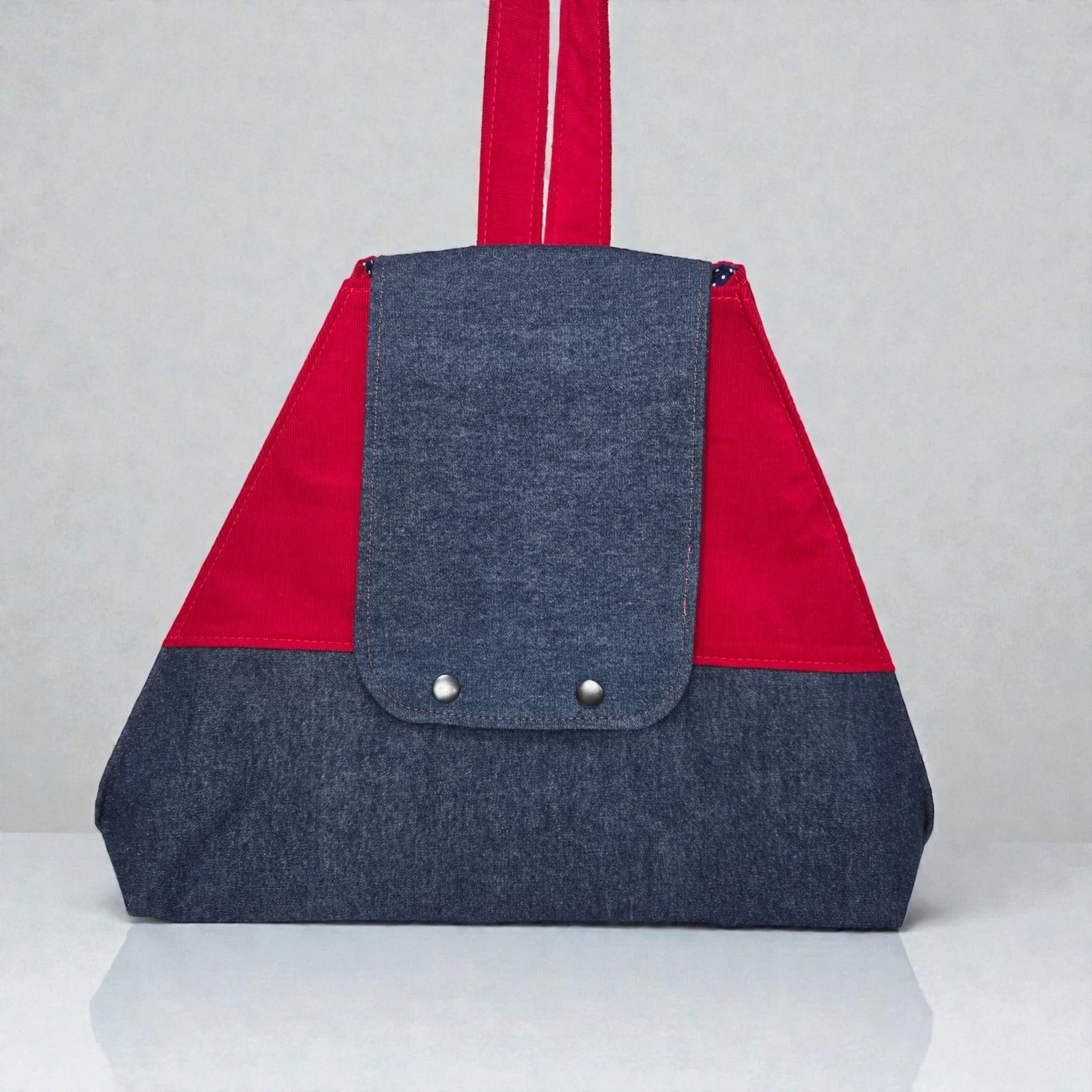 Pyramid Should Bag - Blue/Red
