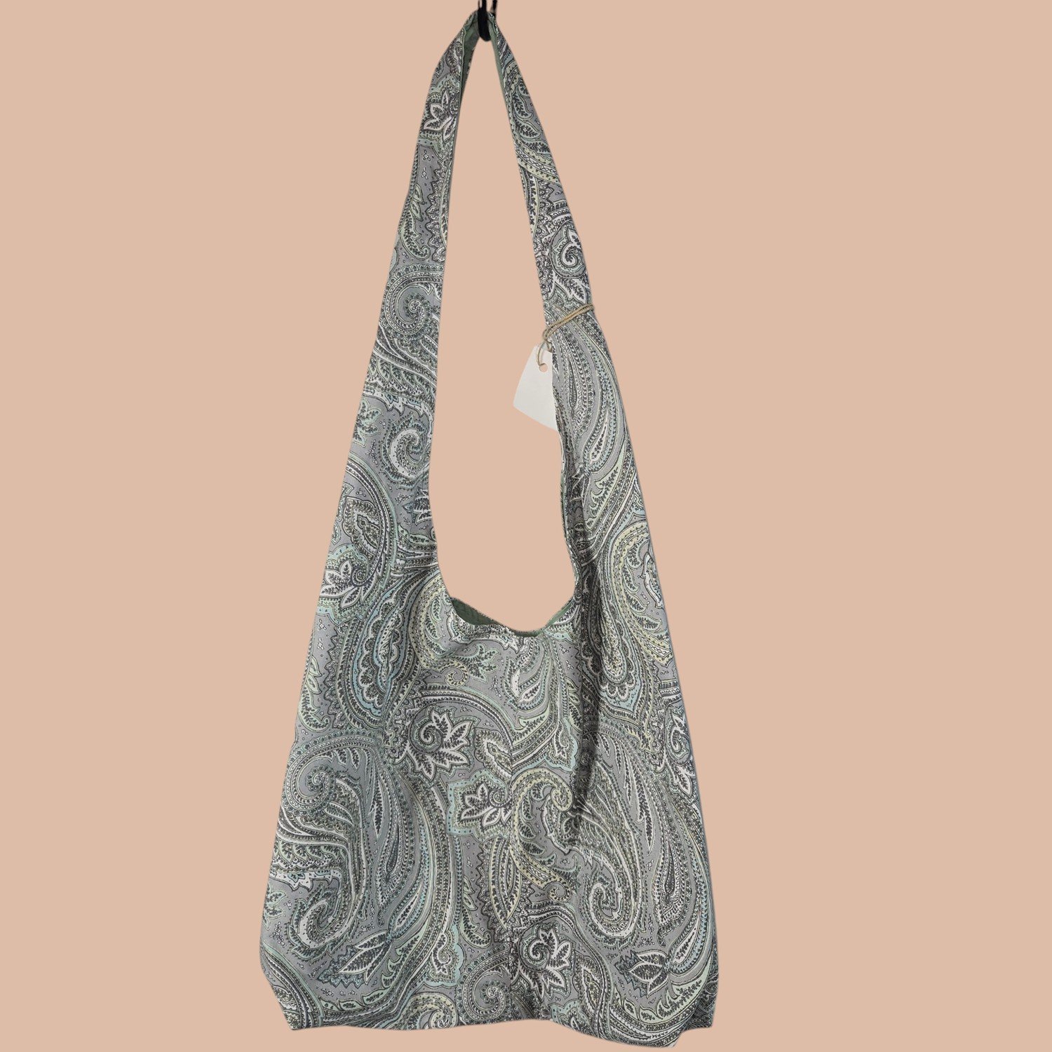 Hobo Shoulder Bag - Green Paisley