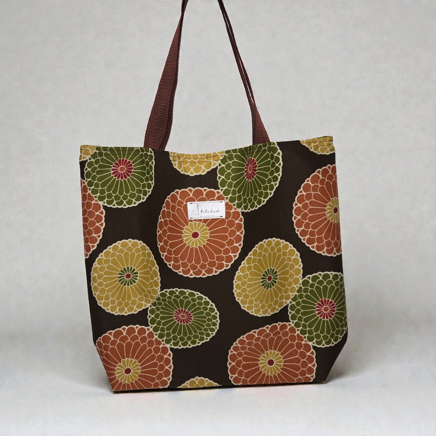 Reusable Grocery Tote Bag - Fall colors