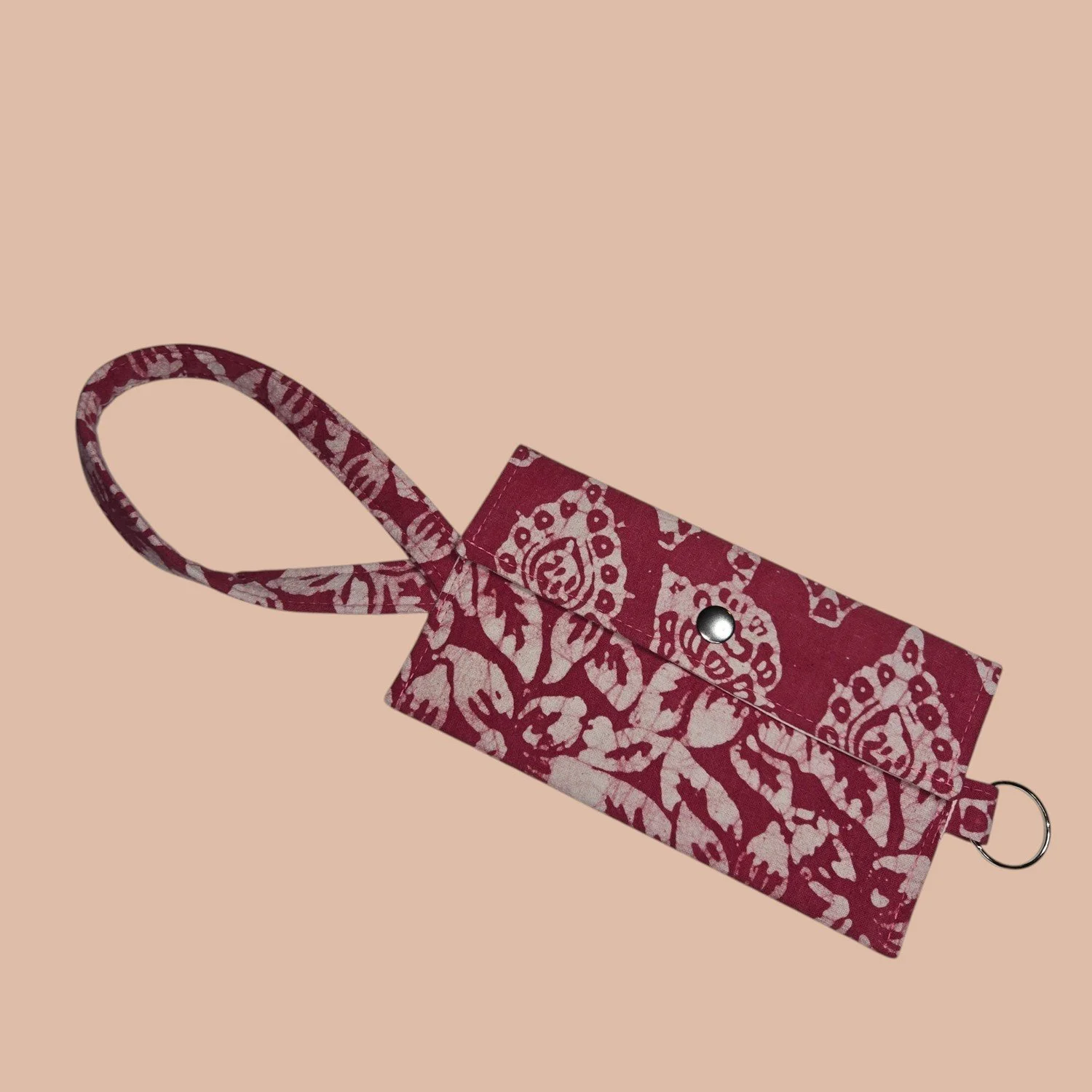 Cell Phone Wristlet - Pink/White Print