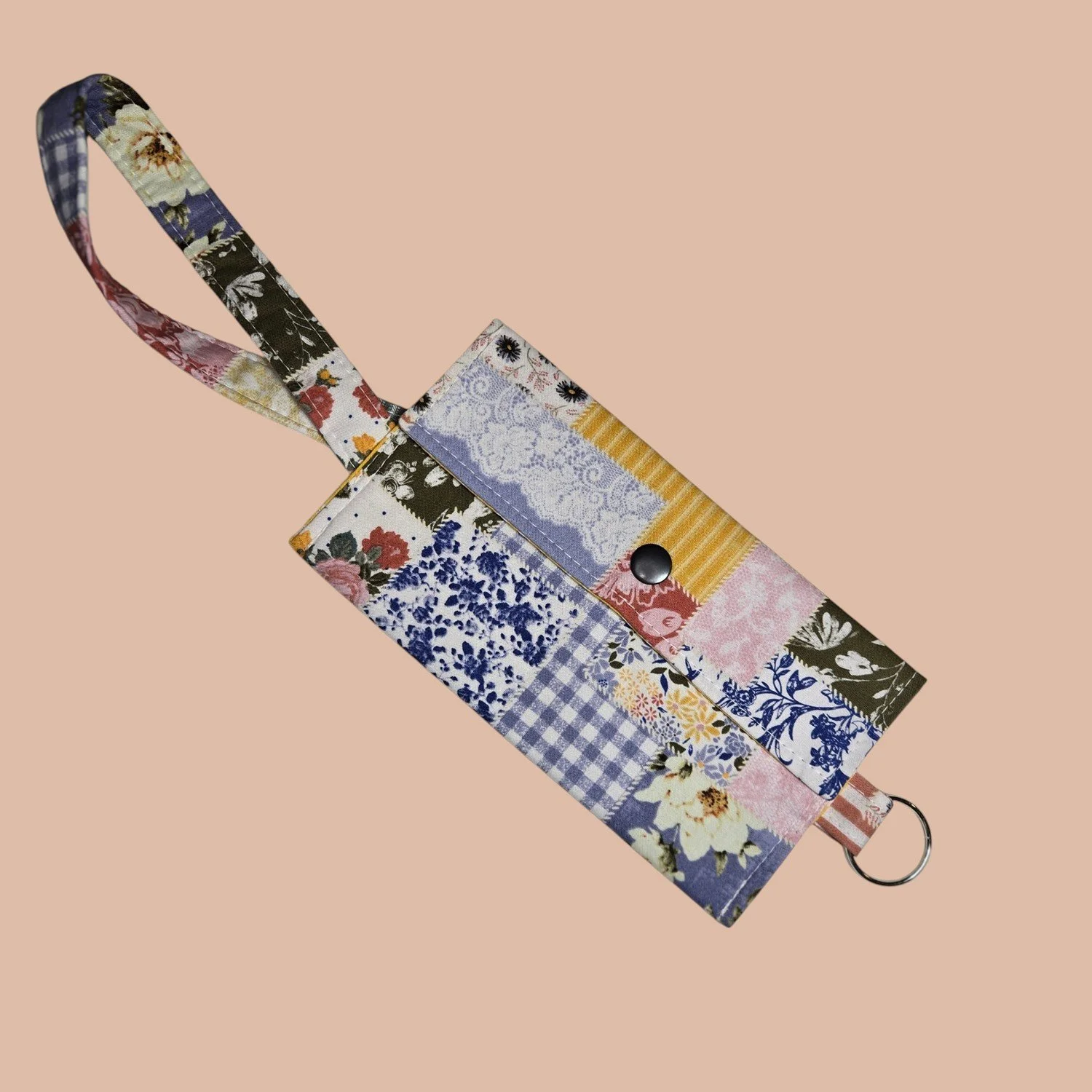 Cell Phone Wristlet - Patchwork Multi-color Floral