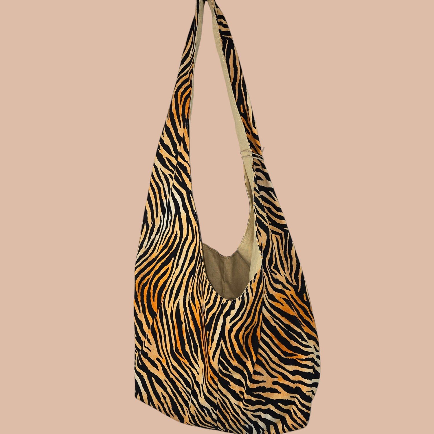 Hobo Shoulder Bag - Tiger Stripes
