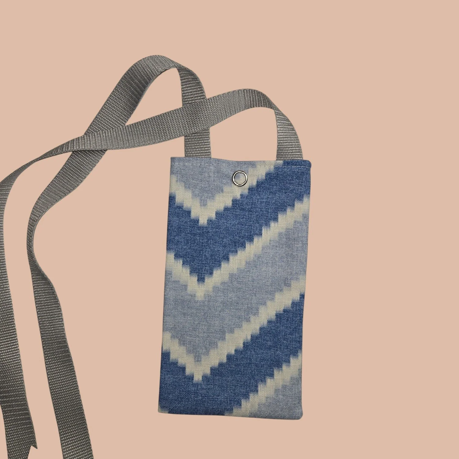 Crossbody Cell Phone Bag - Arrows Blue/White