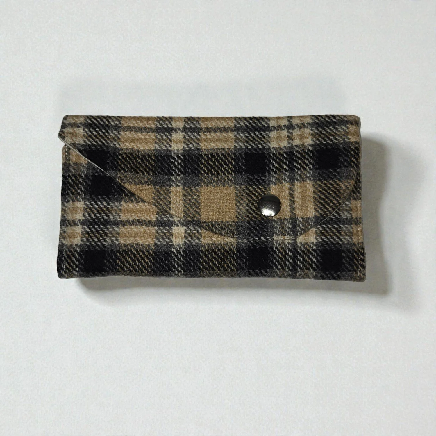 Doublesided Wallet - Tan/Black Plaid