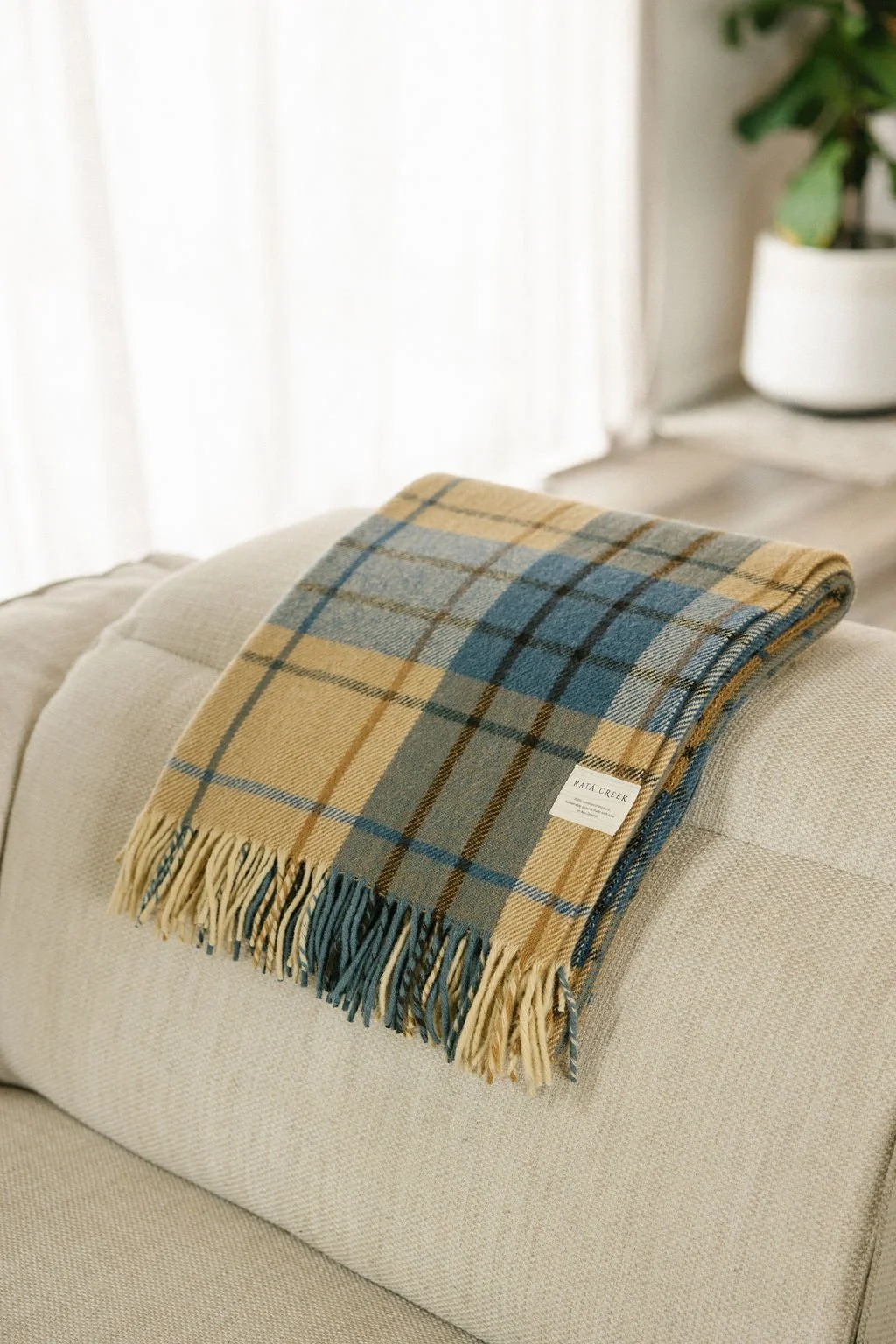 Canterbury tartan 100% lambswool throw | Pre-order