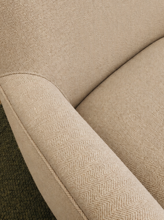 Uncovered Beige Herringbone Armchair.png