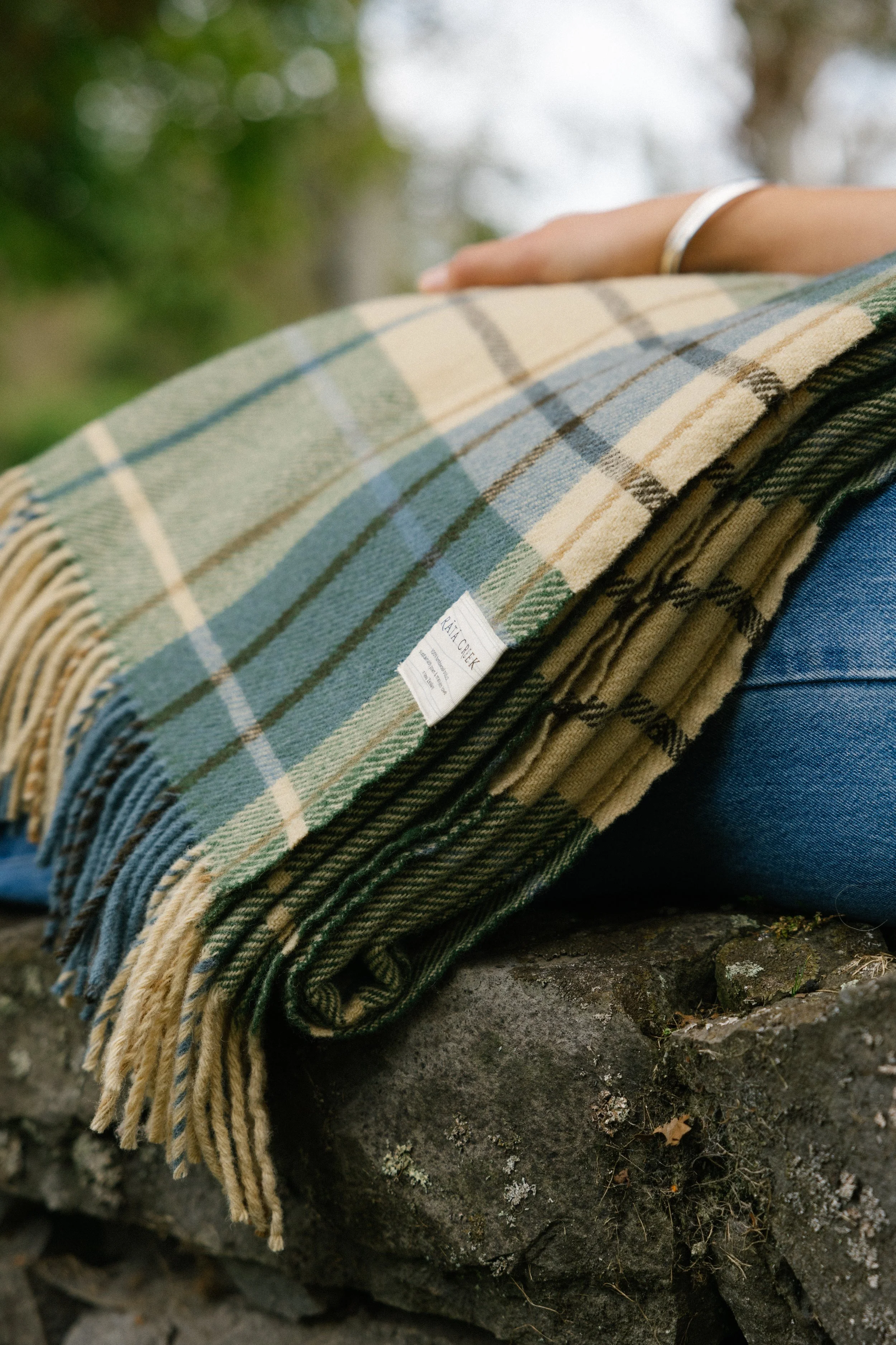 Rātā Creek Waikato tartan on stone wall.jpg