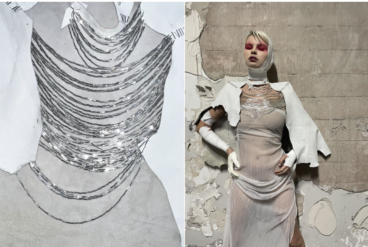 The Lore Cape
White leather and glass bead details
Retail Price : $1779