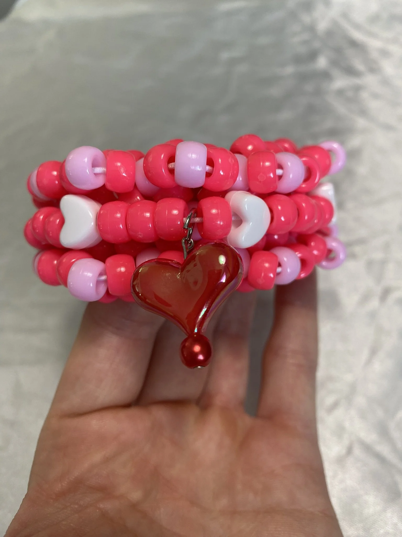 Hot Pink Heart Mini Rotator Cuff