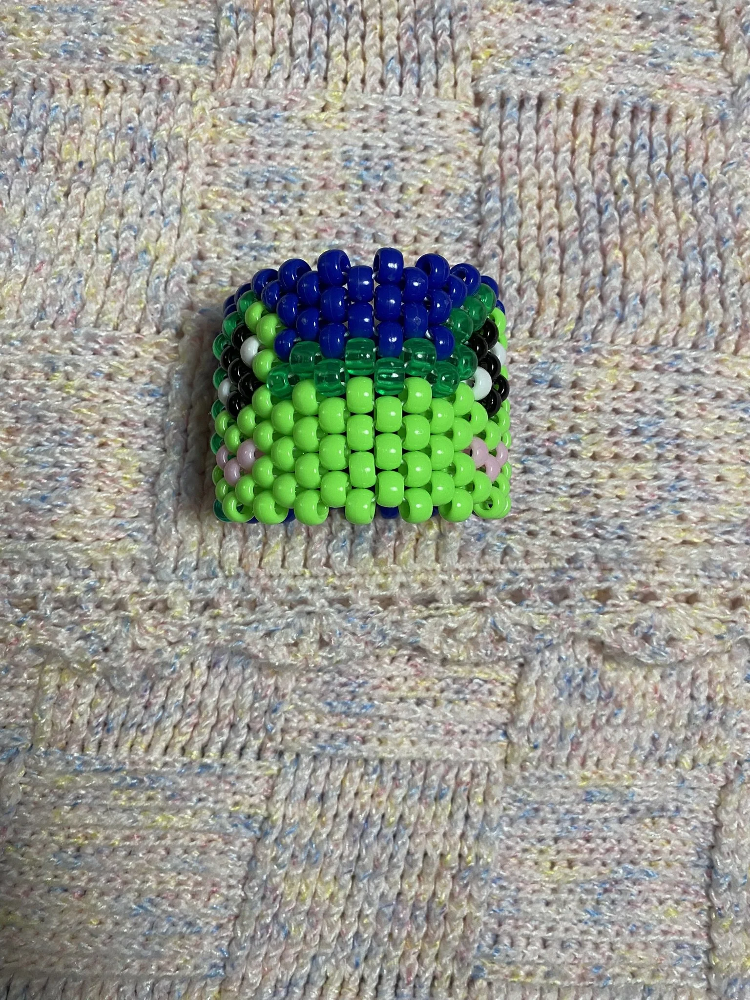 Little Froggy Guy Multi-Stitch Kandi Cuff