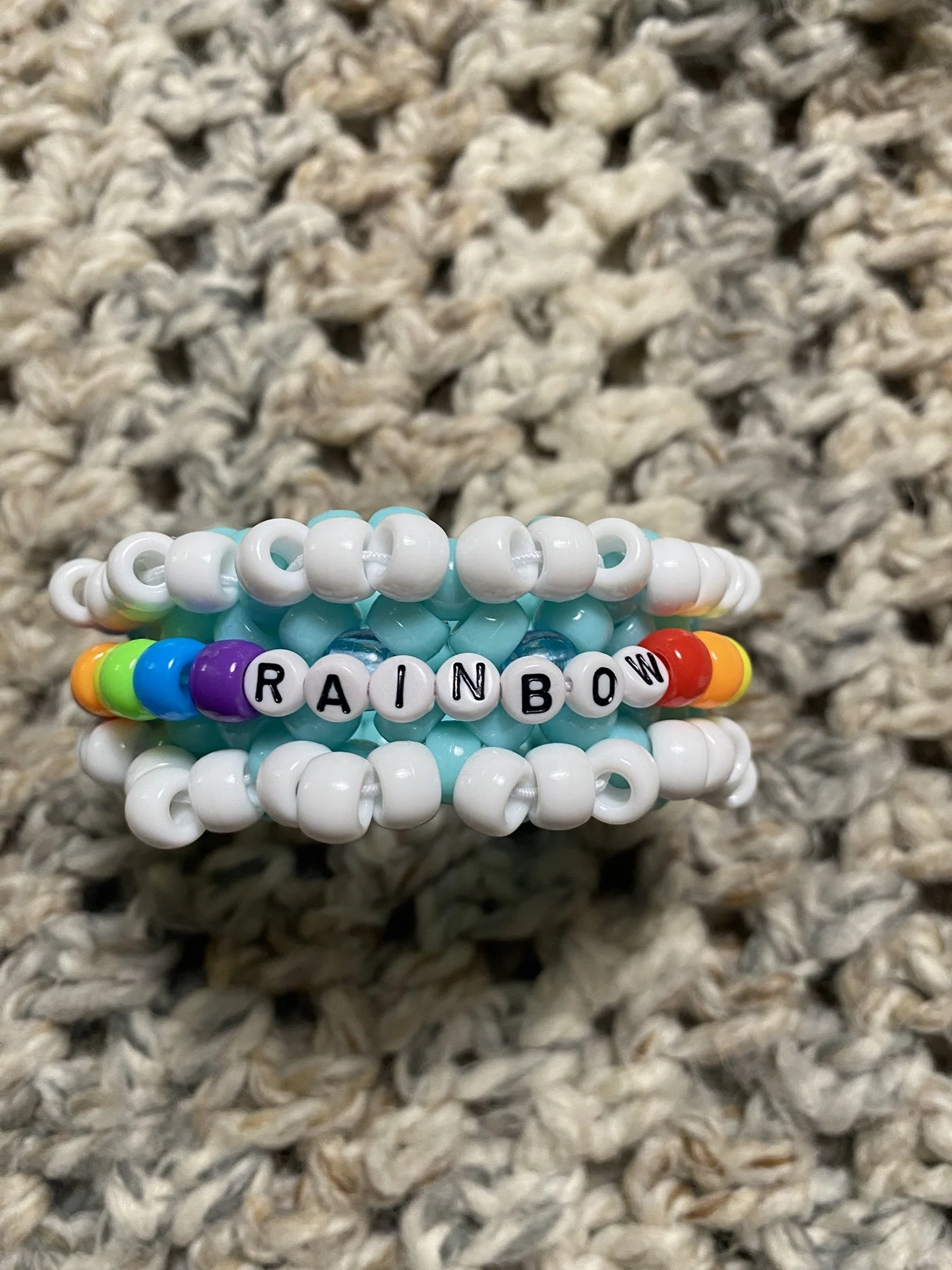 Rainbow Dash Mini Rotator Kandi Cuff