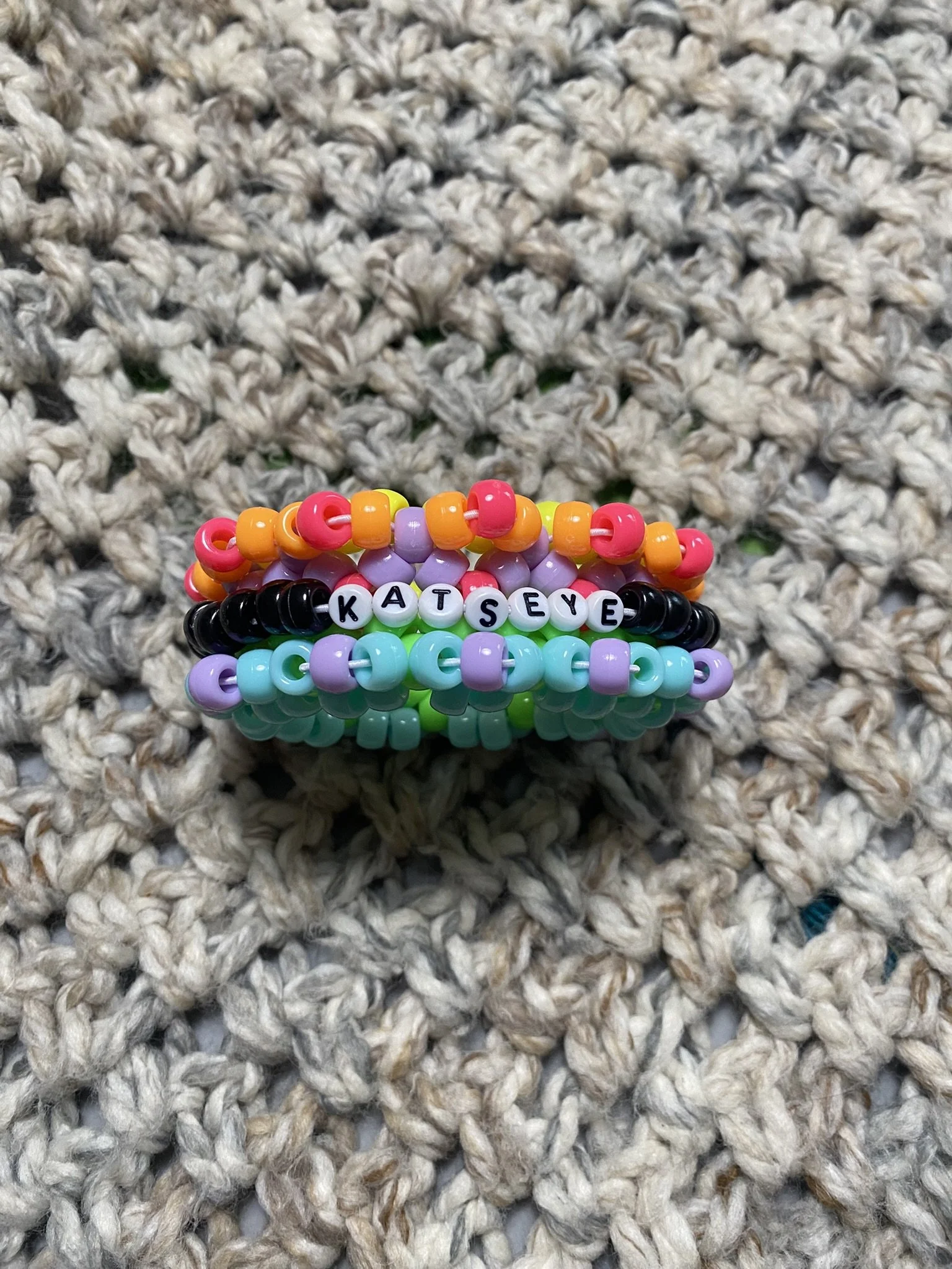 Multi-Colored Katseye Mini Kandi Rotator Cuff