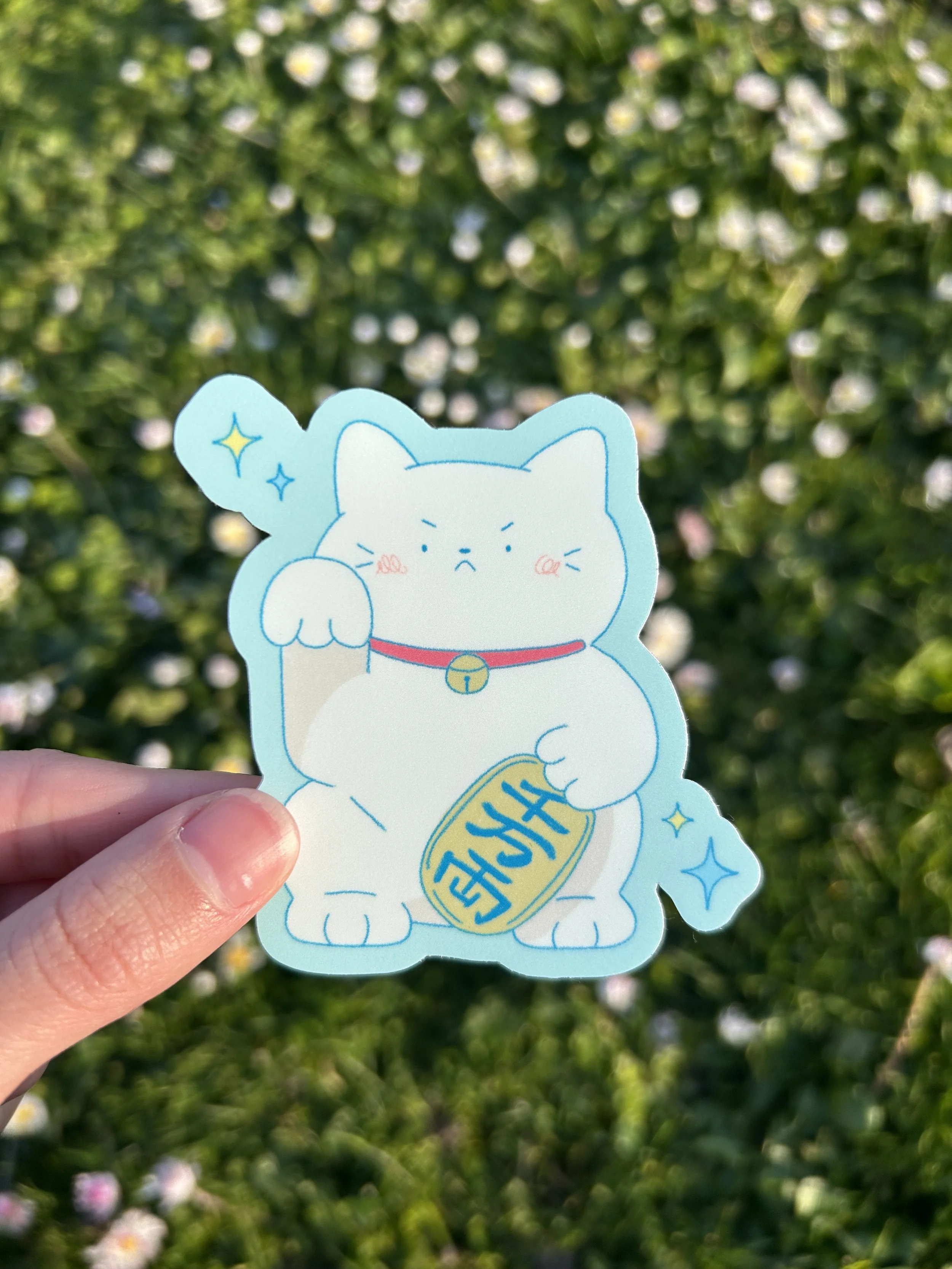 'Lucky Cat (招き猫)' Sticker