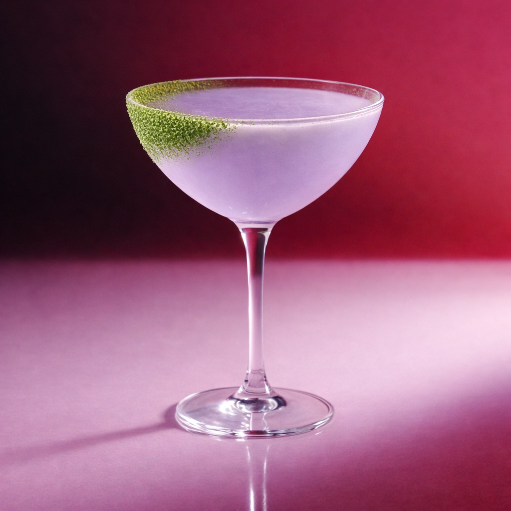 cocktail with wasabi, ume, shisoo, honeydew