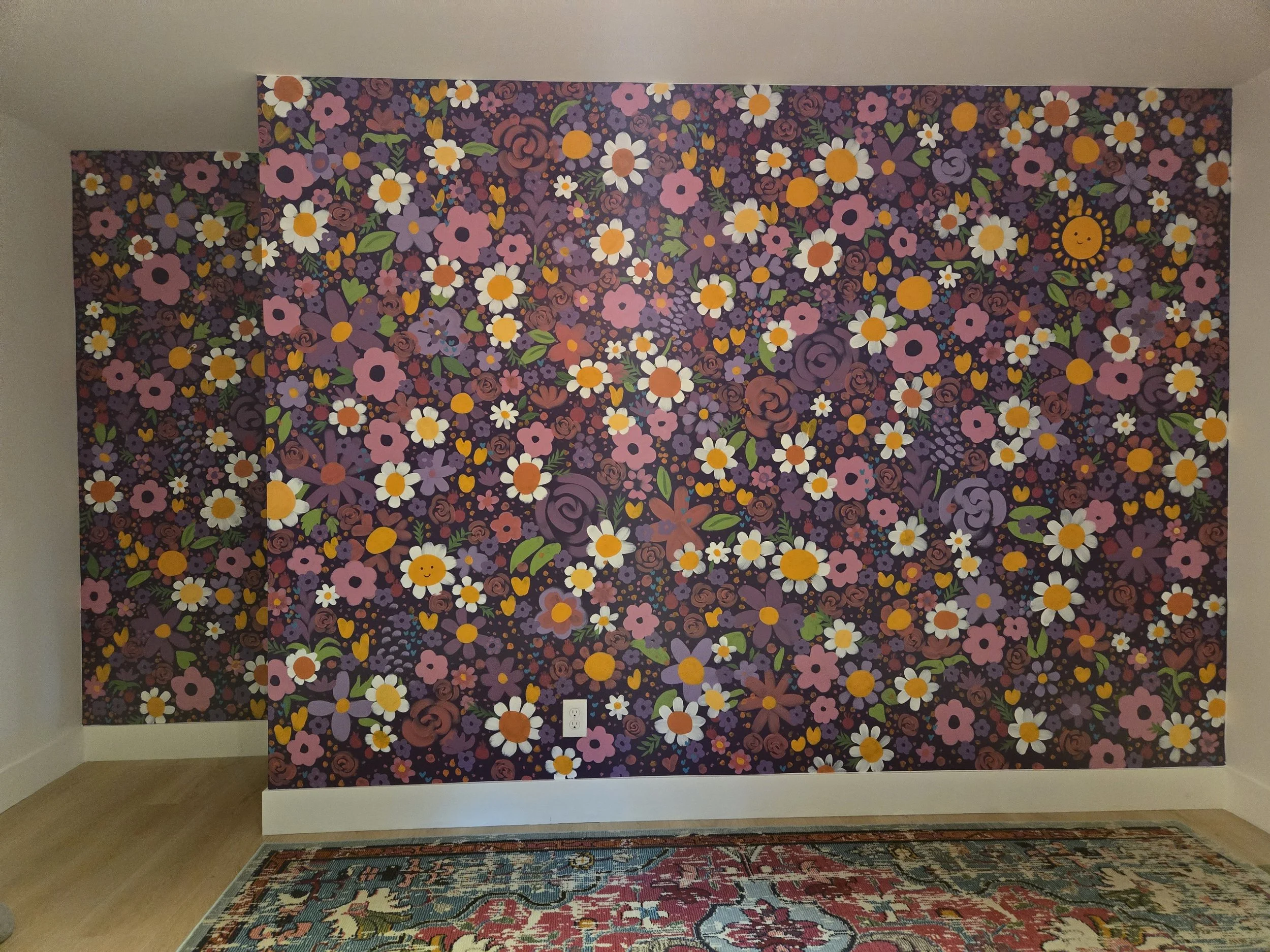 Bedroom mural.  Spot the sun!