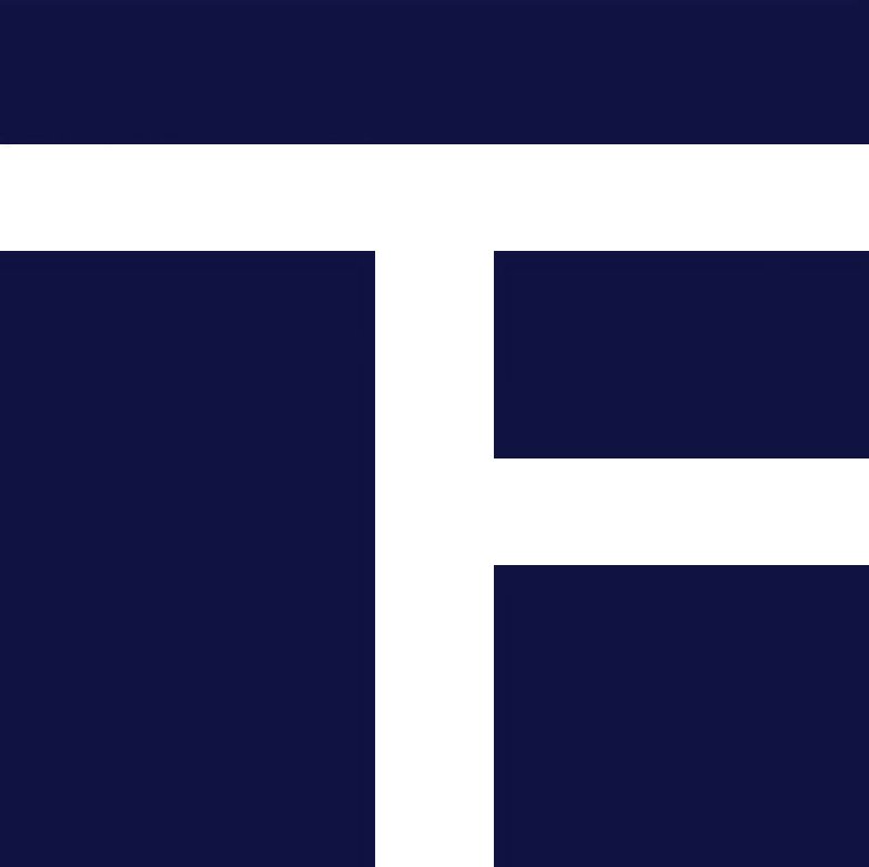 Abstract geometric pattern with navy blue background, white lines forming a cross and rectangles.