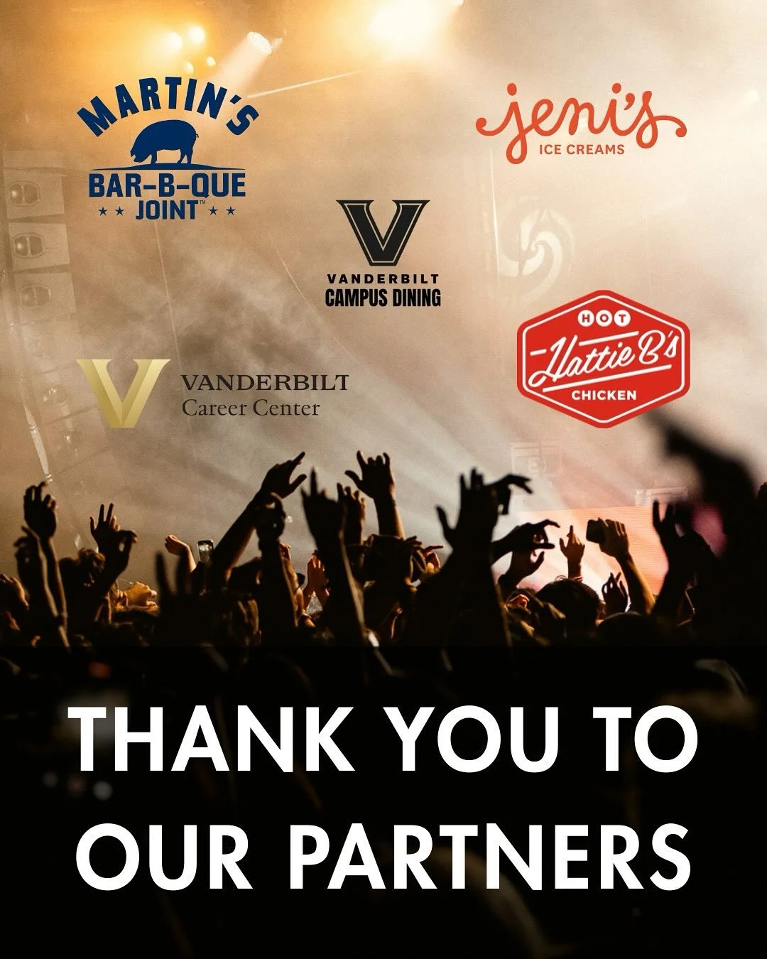 Powered by live music and generous partners. Wouldn&rsquo;t be LOTL without you.
@martinsbbq 
@hattiebs 
@jenisicecreams 
@vandycampusdining 
@vanderbilt_careercenter  
Recap post coming soon 👀